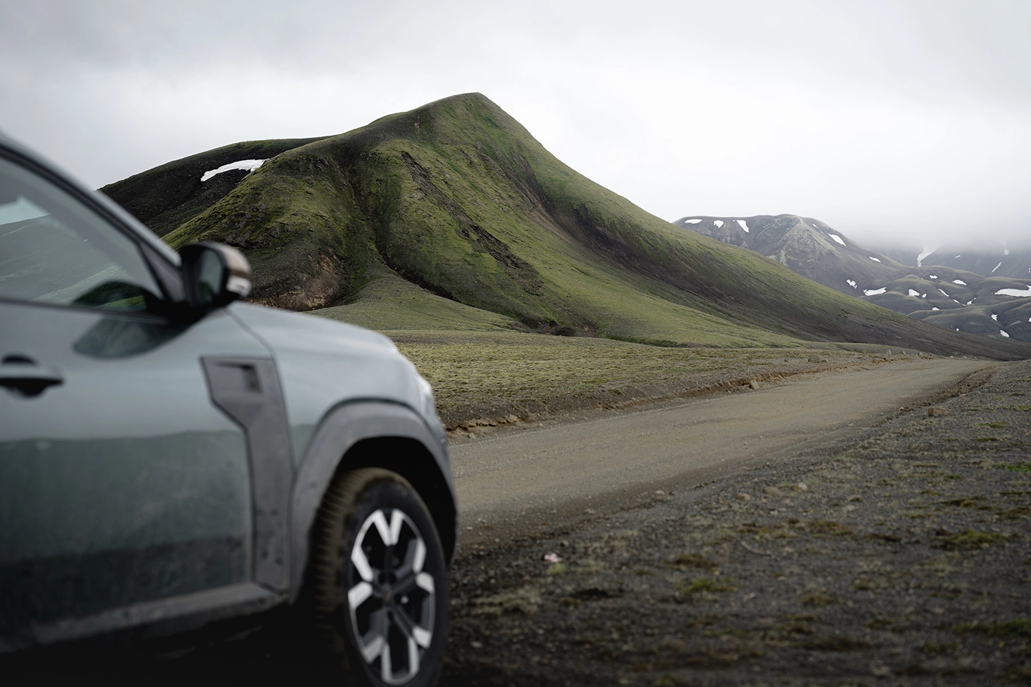Campervan parked in an Icelandic clearing